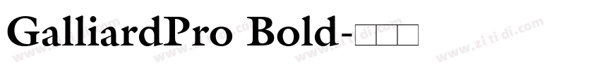 GalliardPro Bold字体转换